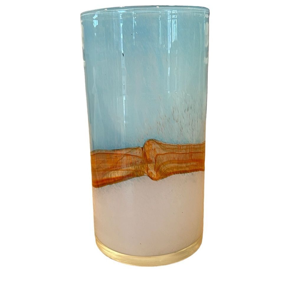 Cyan Design Medium Turquoise Cream & Brown Vase